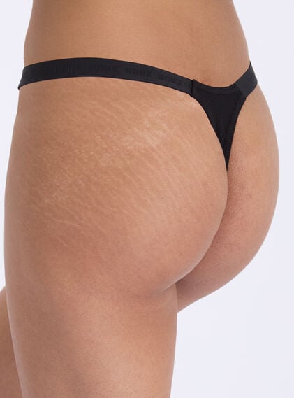 Amiee ribbed high leg thong