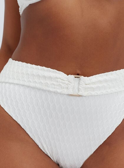 Riad textured high waisted bikini bottoms