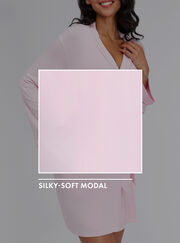 Piping modal short robe