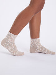 Deer embroidered midi socks