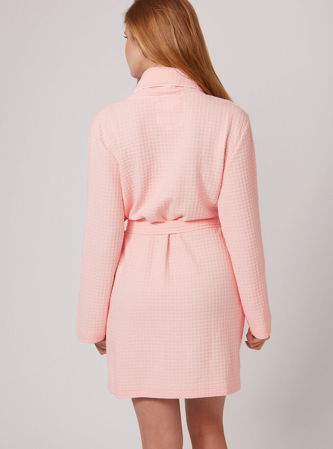 Waffle dressing gown Pink Boux Avenue UK