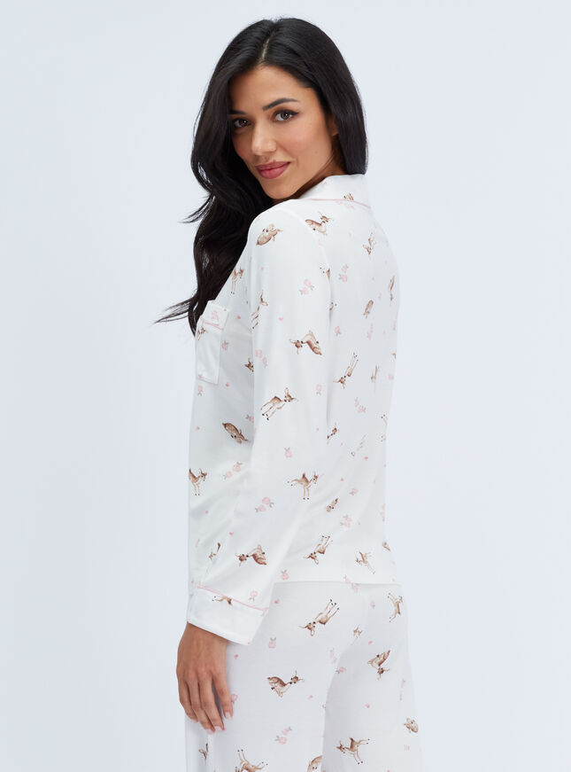 Deer modal long pyjama set