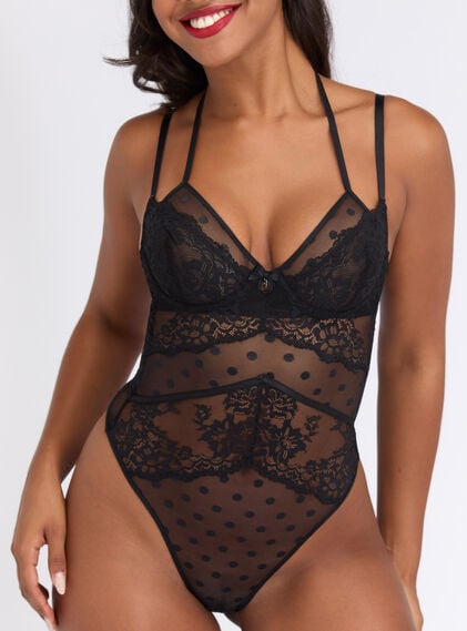 Hadley spot mesh bodysuit