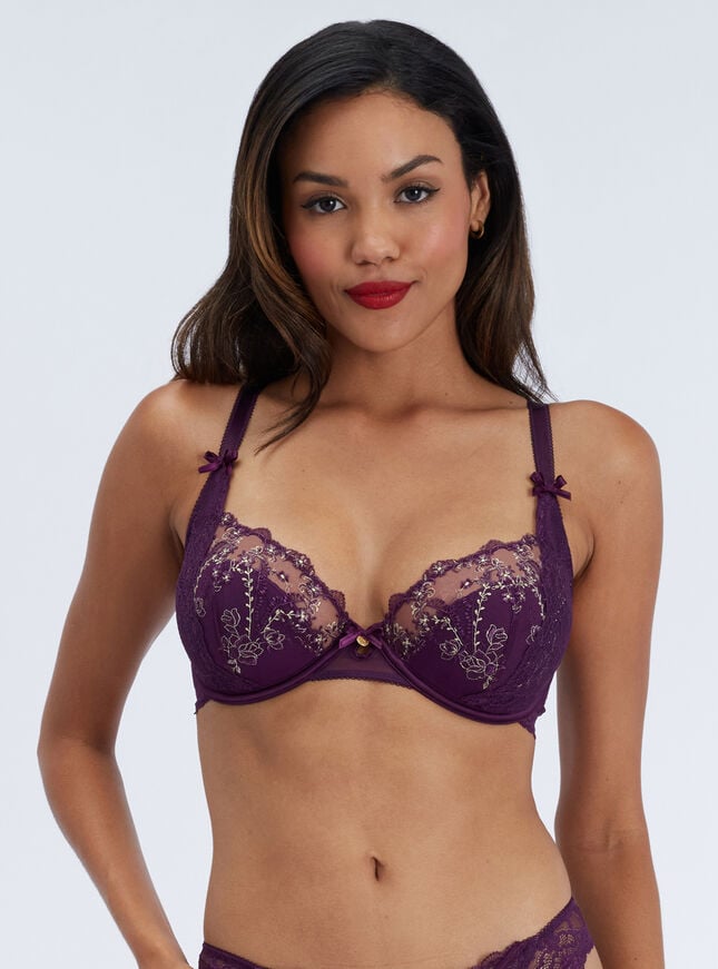 Rayanne embroidered balconette bra