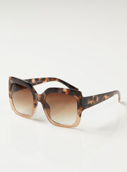 Leopard square sunglasses