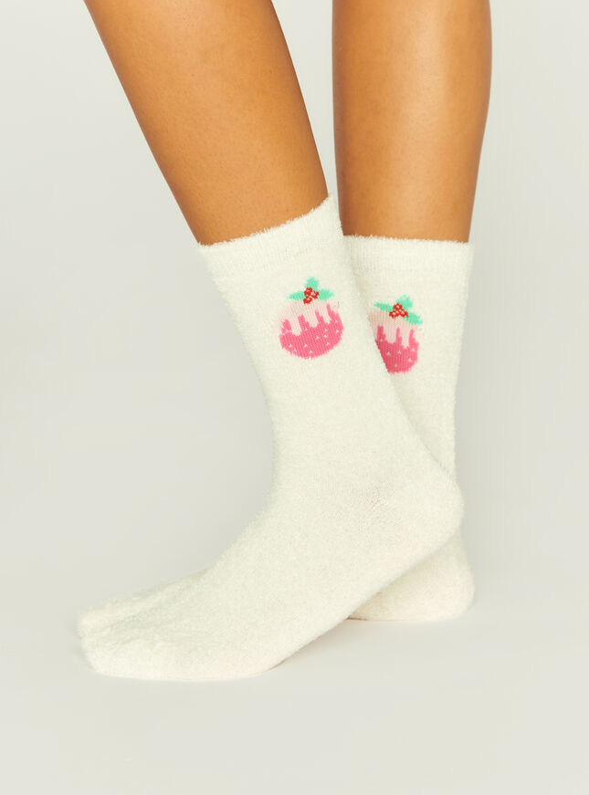 2 pack pudding cosy socks