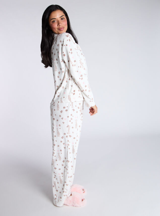 Giraffe velour pyjama set