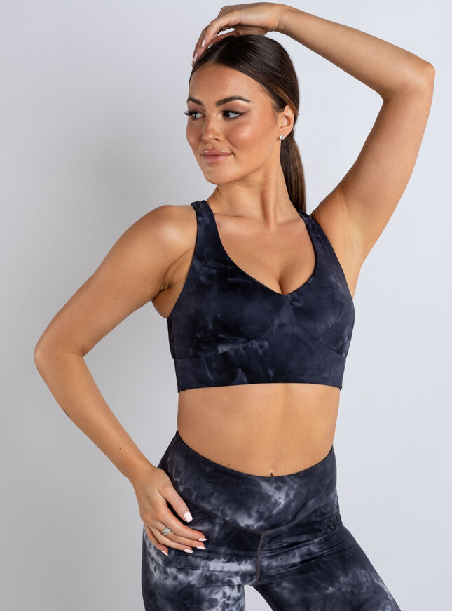 Boux Sport tie dye padded crop top