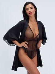 Polka dot mesh teddy