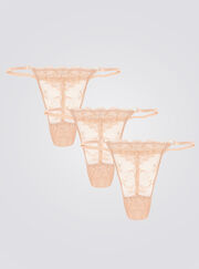 3 pack Cora lace tanga g-string thongs
