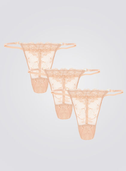3 pack Cora lace tanga g-string thongs