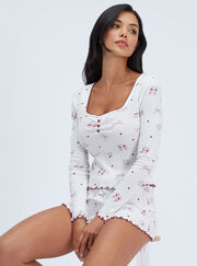 Self-care pointelle short pyjama set