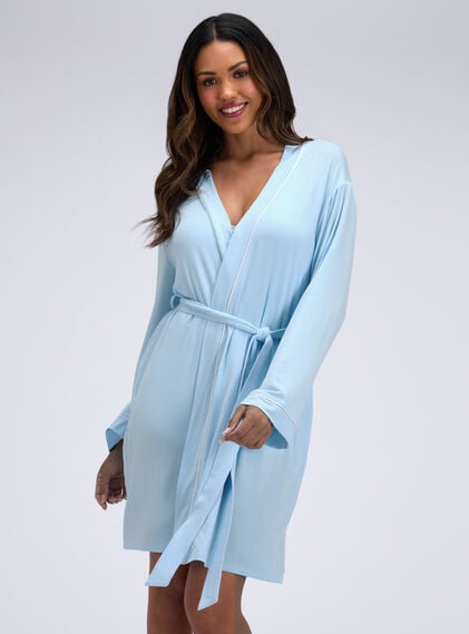 Piping modal short robe