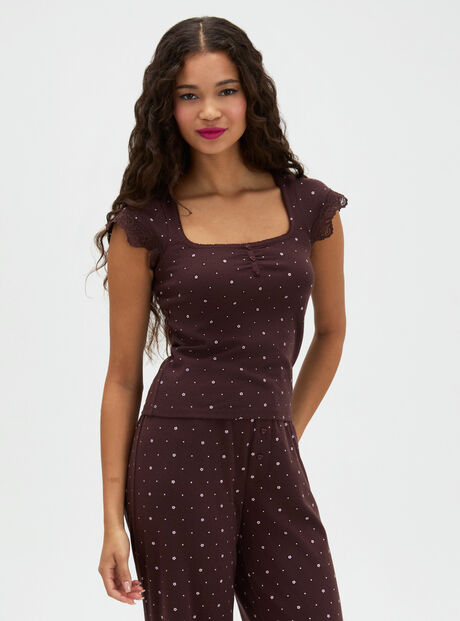 Daisy pointelle long pyjama set