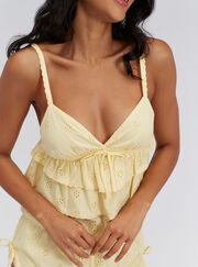 Broderie cotton short pyjama set