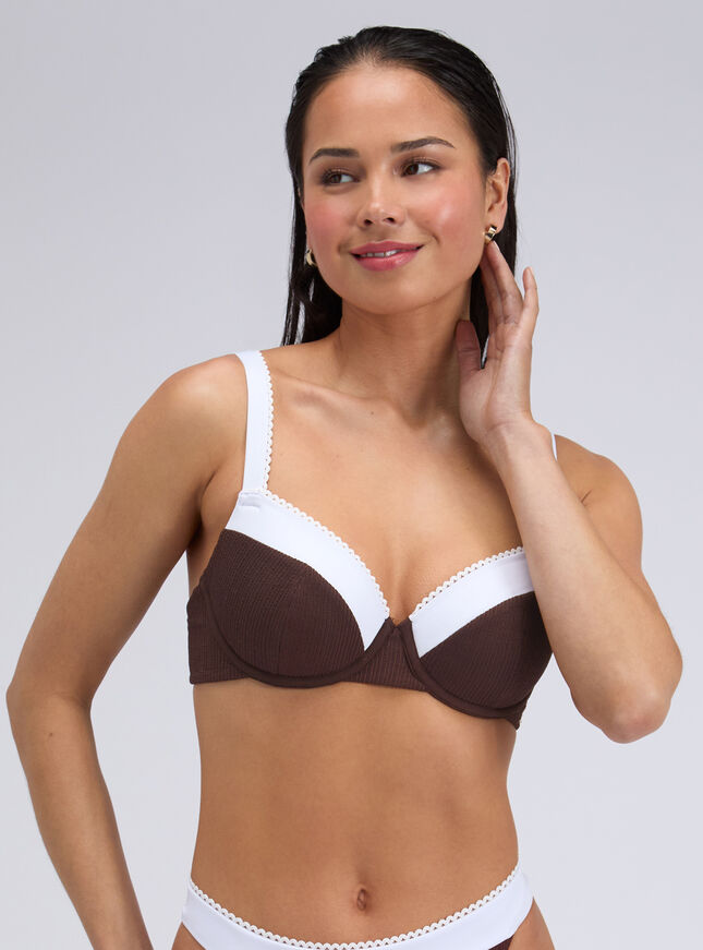 Rivoli picot balconette bikini top