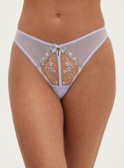 Loretta embroidered thong