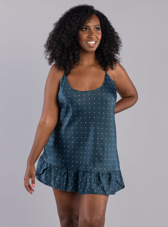 Mini spot frill chemise