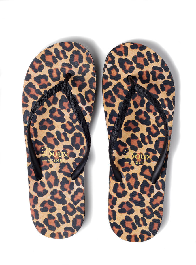 Leopard flip flops | Boux Avenue UK