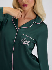 Sweet dreams satin long pyjama set