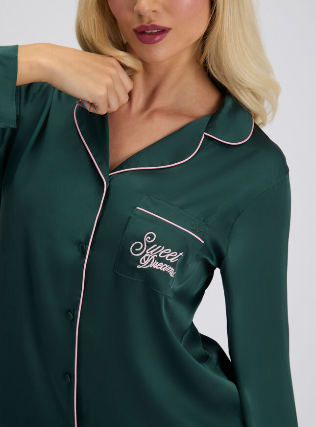 Sweet dreams satin long pyjama set