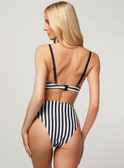 Mirissa mono stripe high waist bikini briefs