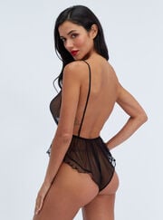 Polka dot mesh teddy