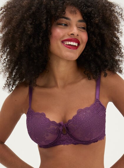 Antointette sheer embroidered balconette bra