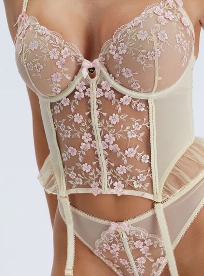 Estelle sheer embroidered balconette basque