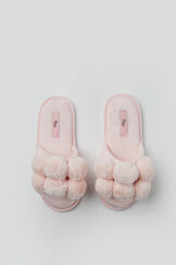 Pom pom slider slippers