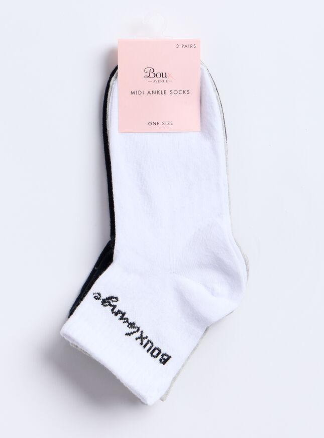 3 pack Boux lounge ankle socks