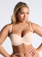 Strapless microfibre multiway bra