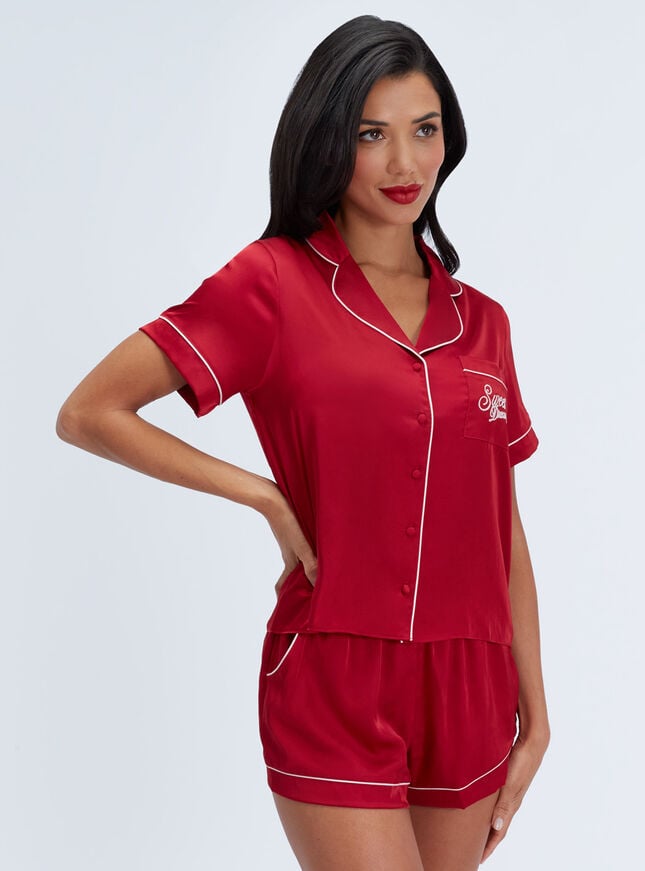 Sweet dreams satin short pyjama set