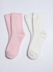 2 pack feather fluffy ankle socks