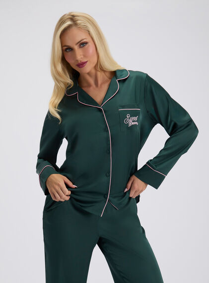 Sweet dreams satin long pyjama set