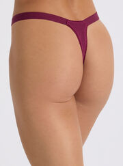 Gigi cowgirl embroidered high leg thong