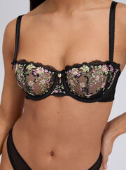 Zinnia embroidered balconette bra