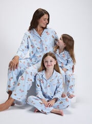 Kids' sausage dog & friends fleece pyjamas in a bag