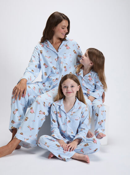 Sausage dog & friends pyjamas in a bag & matching kids pyjamas set
