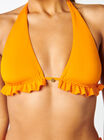 Corfu frill triangle bikini top