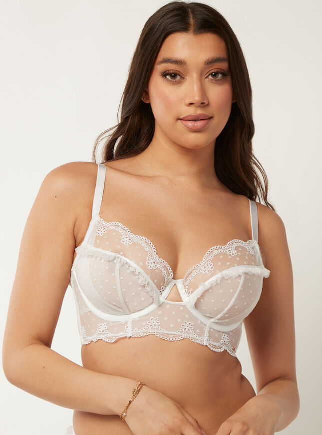 Samira broderie longline bra