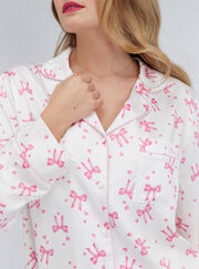 Bow satin pyjama set