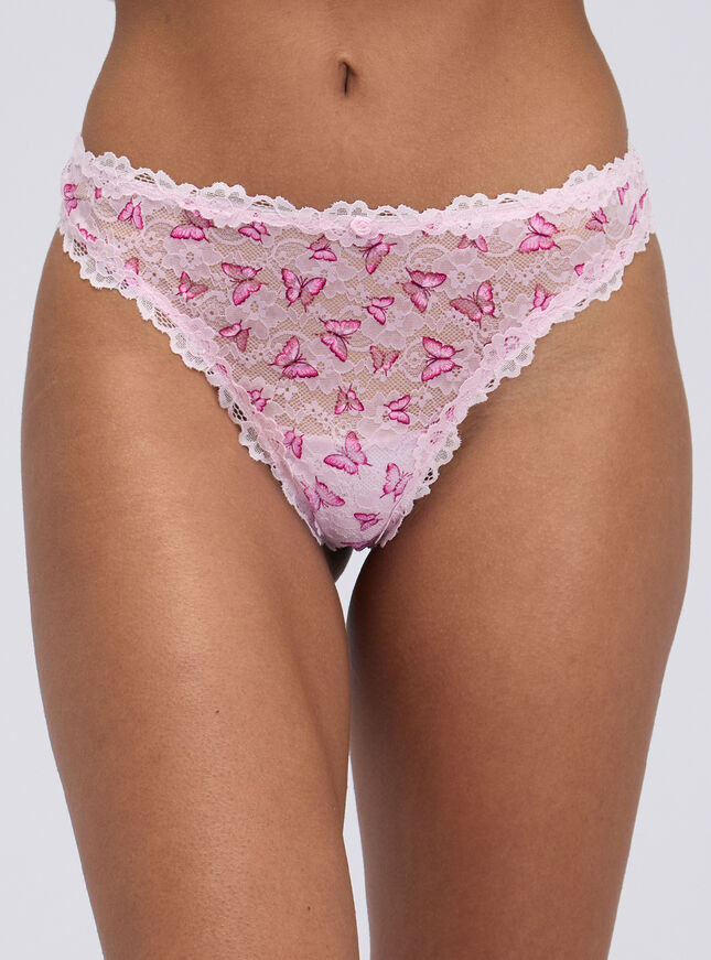 Brooke butterfly lace thong