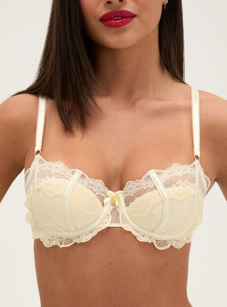 Faye spot mesh balconette bra