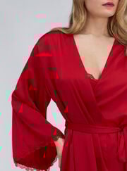 Kaya satin short robe
