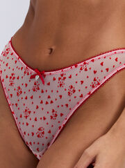 Elsa heart high leg thong