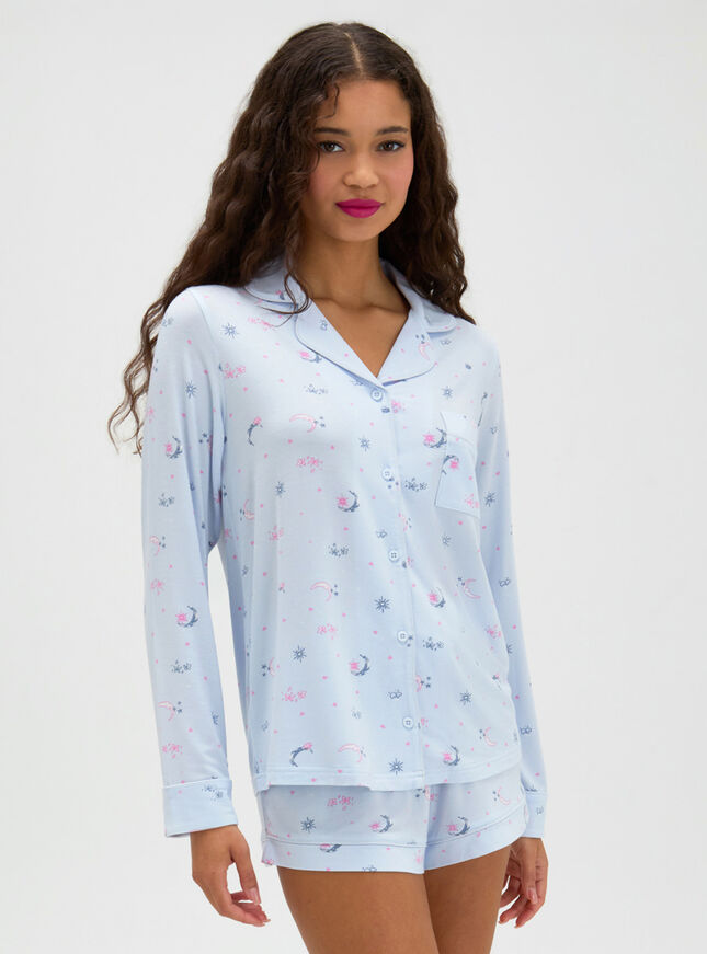 Moon & stars modal short pyjama set