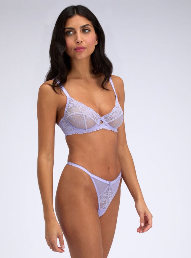 Gracie sheer lace balconette bra