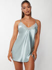 Marnie satin and lace side split chemise