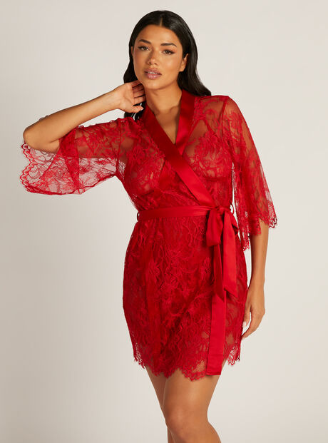 Bouxtique eyelash lace robe